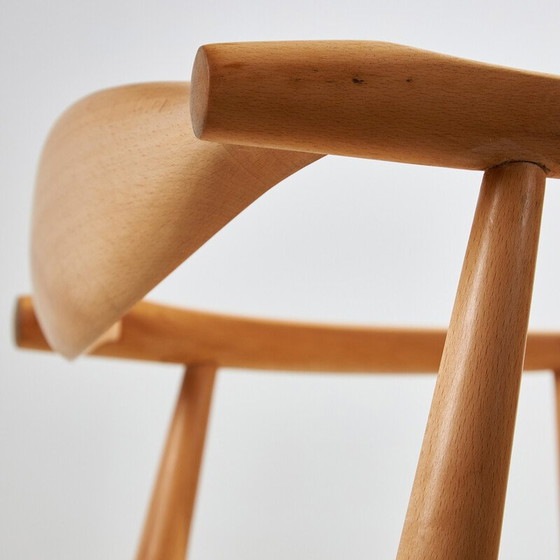 Image 1 of Ensemble de 4 fauteuils en chêne CH35 de Hans J. Wegner pour Carl Hansen et Fils, 1960