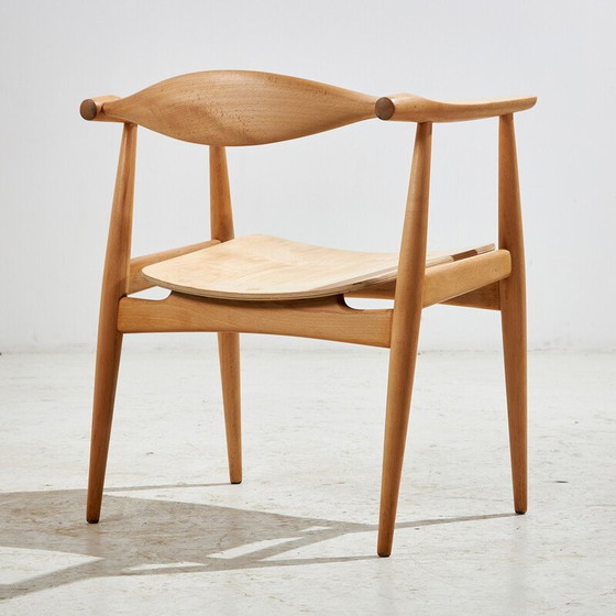 Image 1 of Ensemble de 4 fauteuils en chêne CH35 de Hans J. Wegner pour Carl Hansen et Fils, 1960