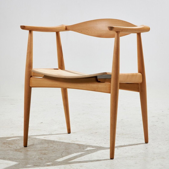 Image 1 of Ensemble de 4 fauteuils en chêne CH35 de Hans J. Wegner pour Carl Hansen et Fils, 1960