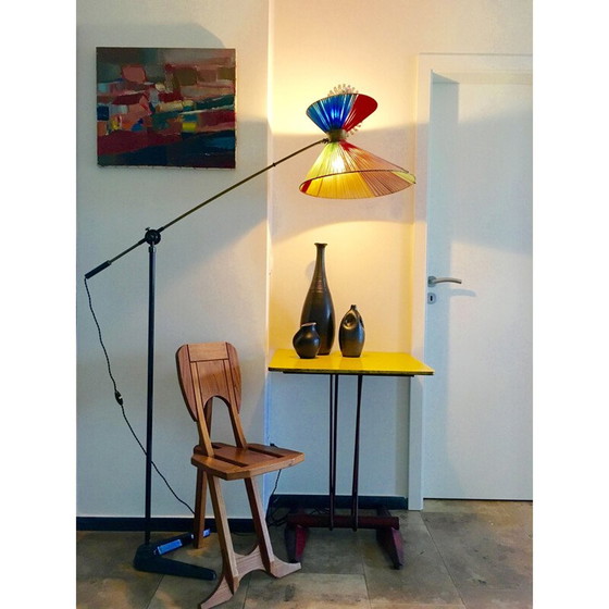 Image 1 of Table d'appoint vintage en acier plié pour aérodrome, France 1940