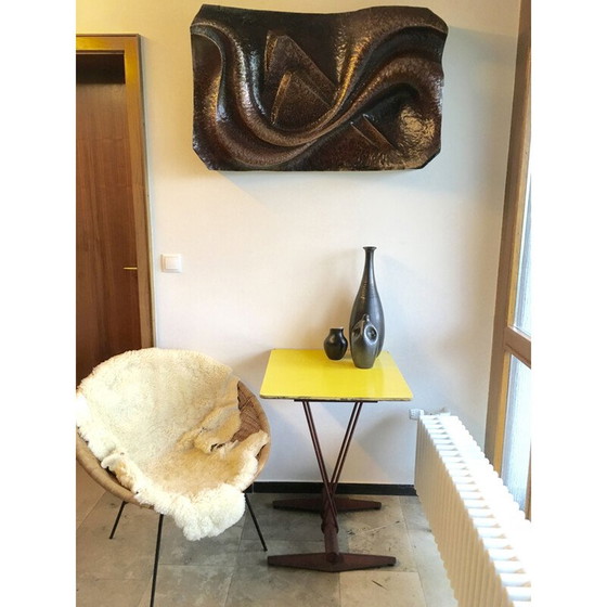 Image 1 of Table d'appoint vintage en acier plié pour aérodrome, France 1940