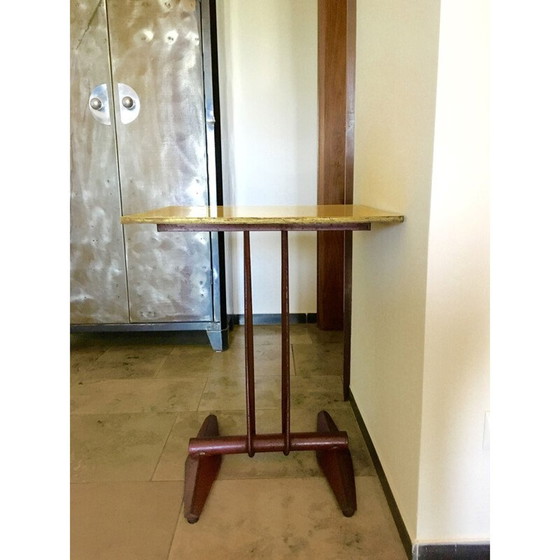 Image 1 of Table d'appoint vintage en acier plié pour aérodrome, France 1940