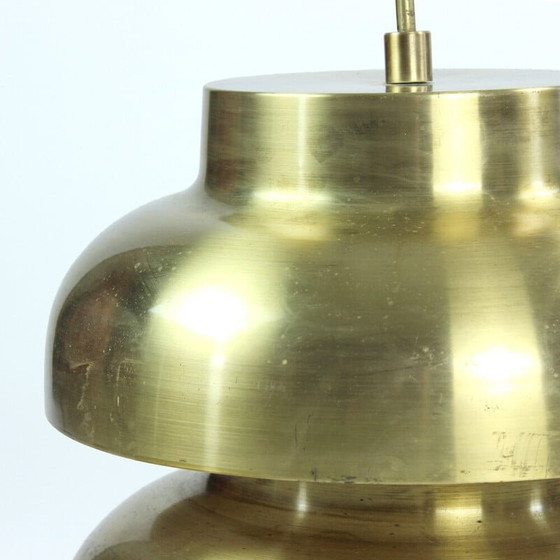 Image 1 of Lampe suspendue vintage en laiton, Tchécoslovaquie, années 1960