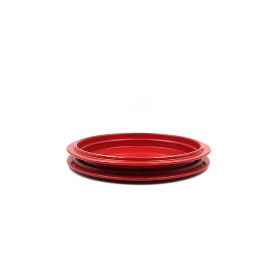 Image 1 of Centre de table rouge vintage par Gianfranco Frattini pour Progetti, Italie, années 1970