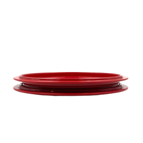 Image 1 of Centre de table rouge vintage par Gianfranco Frattini pour Progetti, Italie, années 1970