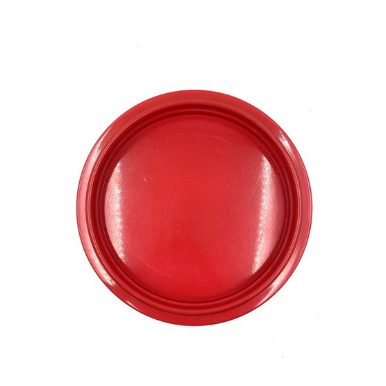Image 1 of Centre de table rouge vintage par Gianfranco Frattini pour Progetti, Italie, années 1970