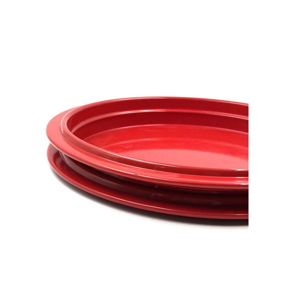 Image 1 of Centre de table rouge vintage par Gianfranco Frattini pour Progetti, Italie, années 1970