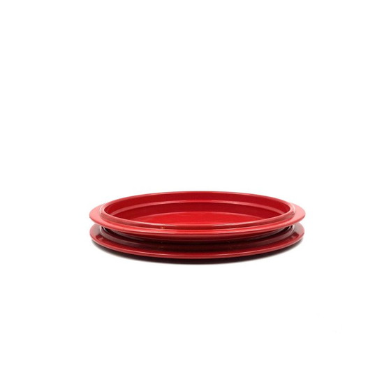 Image 1 of Centre de table rouge vintage par Gianfranco Frattini pour Progetti, Italie, années 1970