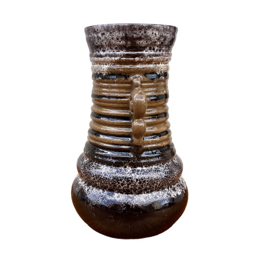 Vase en céramique de lave grasse Strehla Keramik, Allemagne, années 1960.