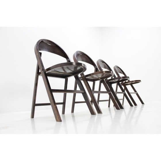 Image 1 of Ensemble vintage de 4 chaises pliantes "B751" Bauhaus par Thonet - 1930s