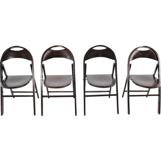 Image 1 of Ensemble vintage de 4 chaises pliantes "B751" Bauhaus par Thonet - 1930s