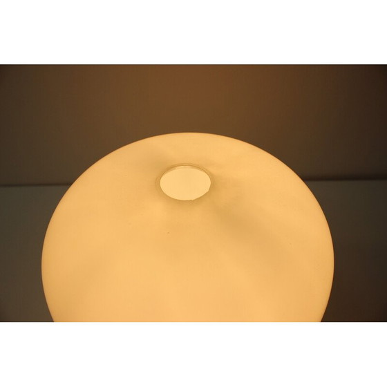 Image 1 of Lampe de table vintage en verre au lait et bois par Ivan Jake pour Osvetlovaci Sklo, 1960