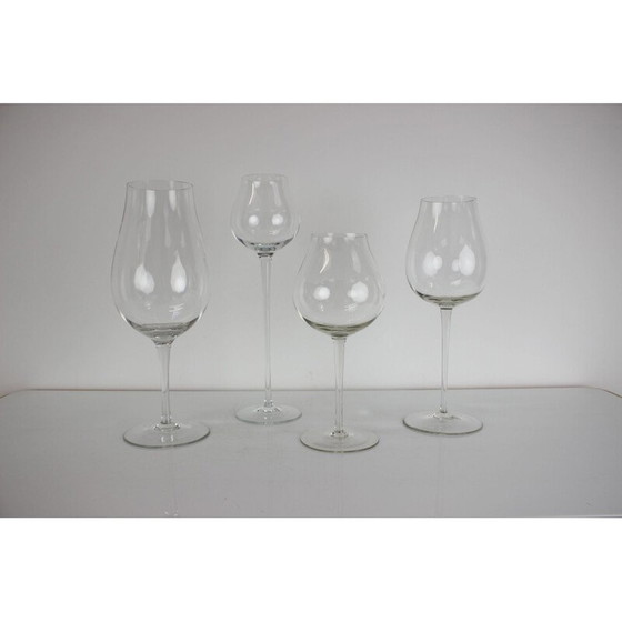 Image 1 of Ensemble de tasses en verre vintage, Tchécoslovaquie 1960