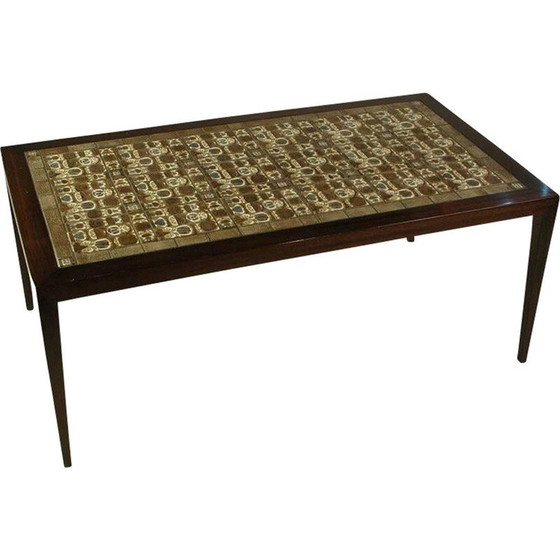 Image 1 of Table basse vintage en bois de rose par Severin Hansen pour Haslev Møbelsnedkeri, 1970