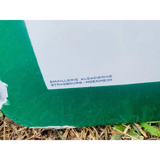 Image 1 of Plaque émaillée vintage avec inscription "Valentine", Strasbourg 1960