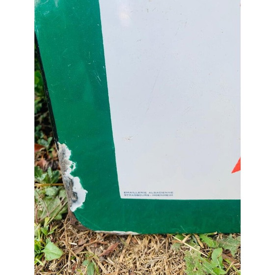 Image 1 of Plaque émaillée vintage avec inscription "Valentine", Strasbourg 1960