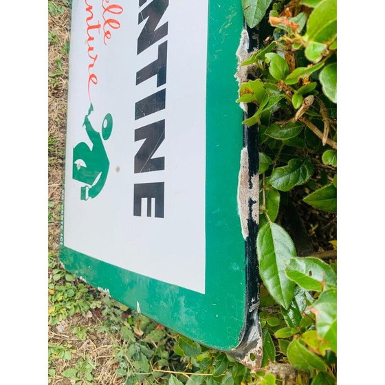 Image 1 of Plaque émaillée vintage avec inscription "Valentine", Strasbourg 1960