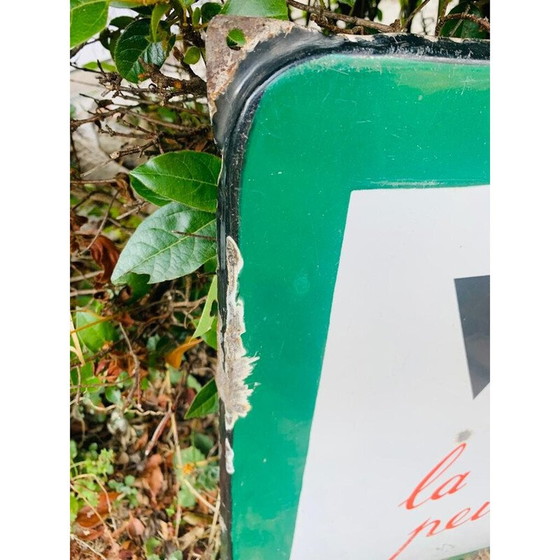 Image 1 of Plaque émaillée vintage avec inscription "Valentine", Strasbourg 1960