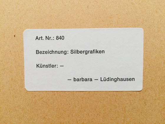 Image 1 of 80S Op Art Kinetic Print Barbara Lüdinghausen Vintage