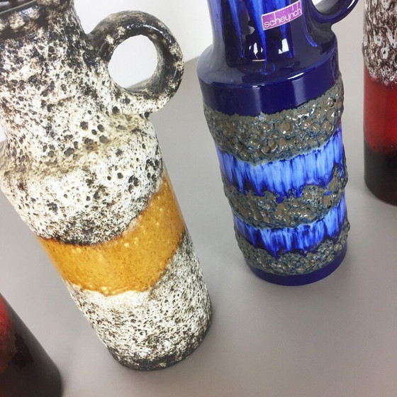 Image 1 of Ensemble de 5 vases en porcelaine vintage de Scheurich, Allemagne 1970