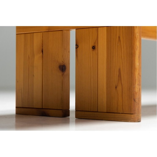 Banc vintage en pin massif par Silvio Coppola pour Fratelli Montina, Italie 1970