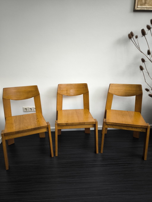 3 Chaises scandinaves Mid Century