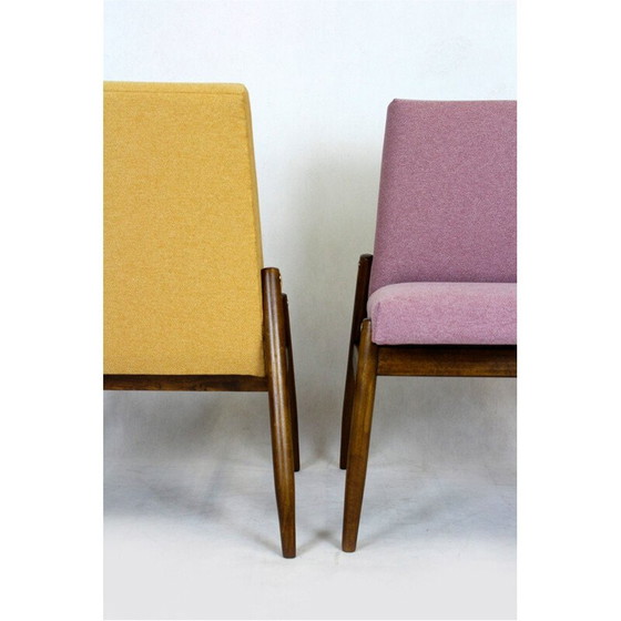 Image 1 of Ensemble de 4 chaises vintage en bois de hêtre par Zamojskie Fabryki Mebli, Pologne années 1960