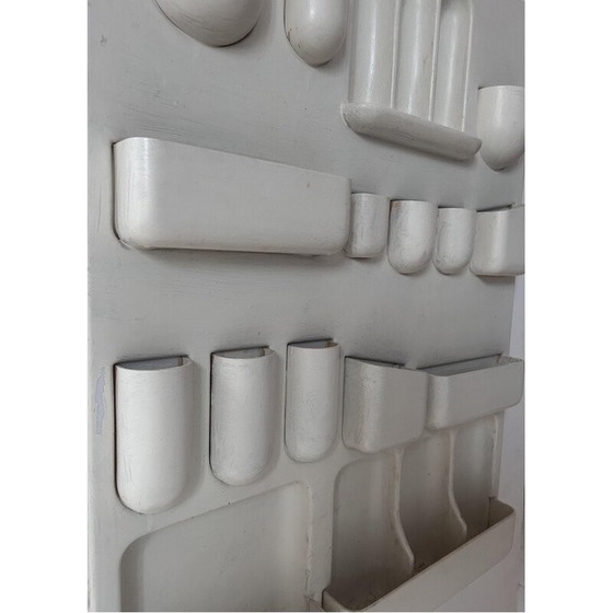 Image 1 of Rangement mural vintage en blanc mat Abs par Joe Colombo, Italie 1970