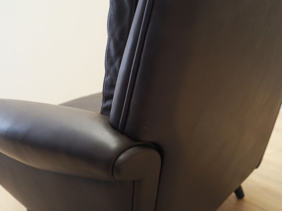 Image 1 of Fauteuil en cuir marron, Design danois, 1960S, Designer : Aage Christiansen, Manufacture : Erhardsen & Andersen