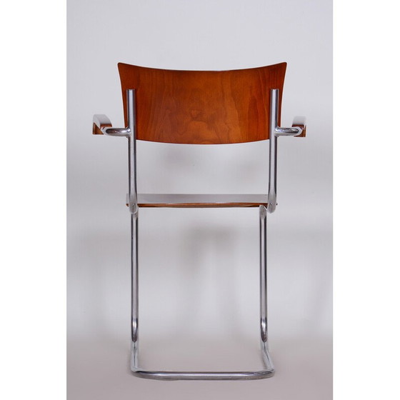 Image 1 of Ensemble de 4 fauteuils Bauhaus en bois de hêtre et contreplaqué par Mart Stam, Allemagne, années 1930