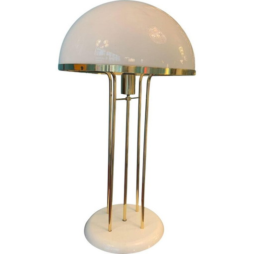 Lampe champignon vintage en laiton, Italie