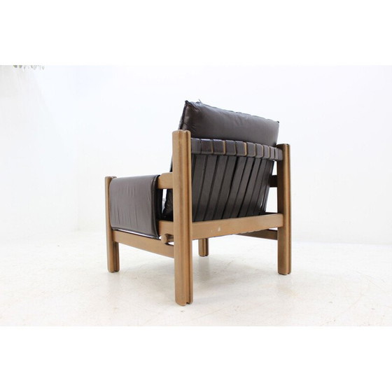 Image 1 of Fauteuil scandinave vintage en cuir