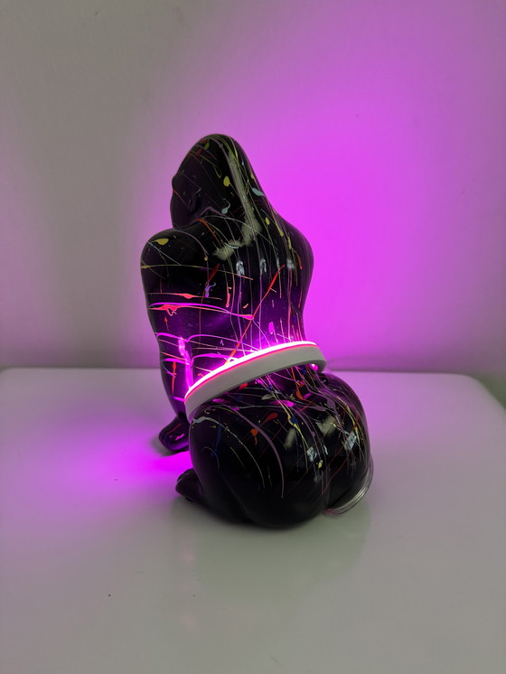 Image 1 of Sculpture d'art LED "Neon Gorilla" (gorille néon)