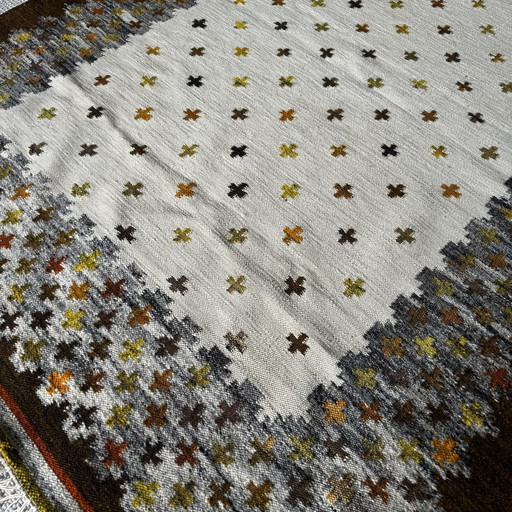 Kilim vintage en laine aux couleurs de l'automne