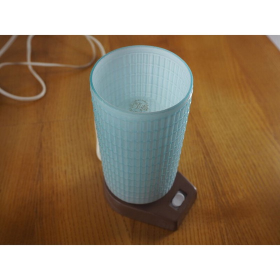 Image 1 of Lampe de table en verre et plastique du milieu du siècle, Pologne, années 1970