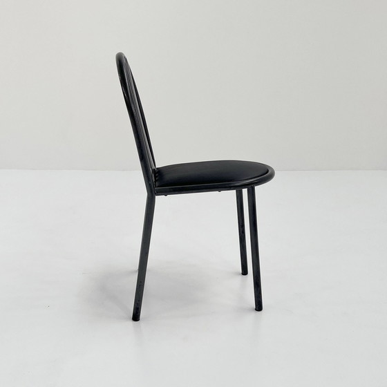 Image 1 of Chaise n° 222 à assise noire par Robert Mallet-Stevens pour Pallucco, 1980S