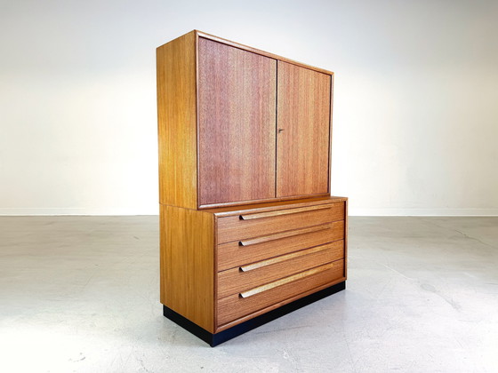 Image 1 of Mid Century Wk Meubles Teck Étagère Armoire Bibliothèque Vintage