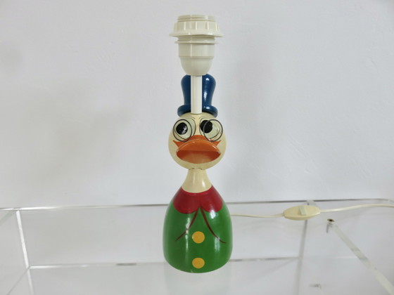 Image 1 of Originale Lampe Canard En Bois, Chambre D'Enfant 1980