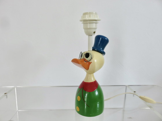 Image 1 of Originale Lampe Canard En Bois, Chambre D'Enfant 1980