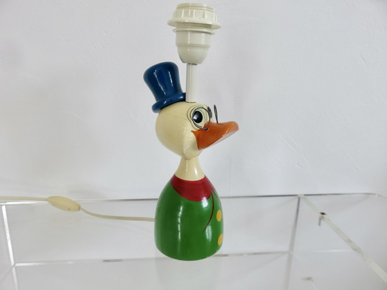 Image 1 of Originale Lampe Canard En Bois, Chambre D'Enfant 1980