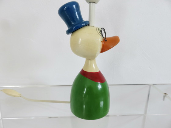 Image 1 of Originale Lampe Canard En Bois, Chambre D'Enfant 1980