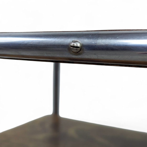 Image 1 of Table d'appoint Bauhaus en acier tubulaire B 12 By Marcel Breuer