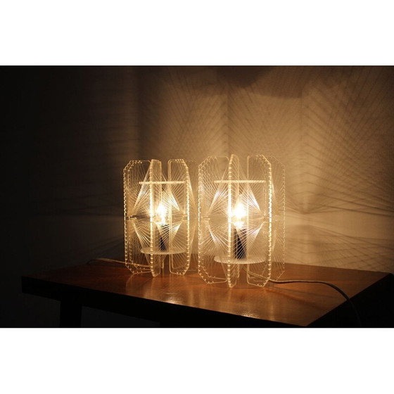 Image 1 of Paire de lampes de table vintage en plastique, Tchécoslovaquie 1960