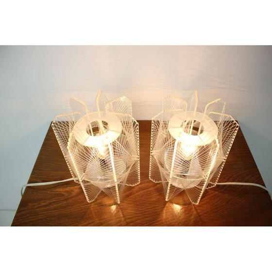 Image 1 of Paire de lampes de table vintage en plastique, Tchécoslovaquie 1960