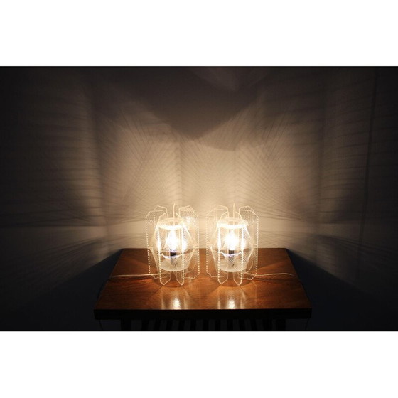 Image 1 of Paire de lampes de table vintage en plastique, Tchécoslovaquie 1960