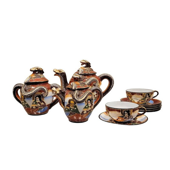 Image 1 of Service de théière vintage "Toi et Moi" en porcelaine de Satsuma, Japon
