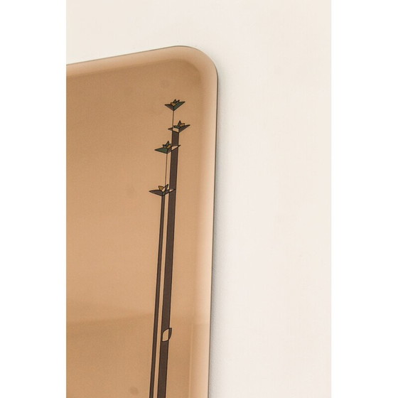 Image 1 of Miroir vintage en verre fumé, Italie 1950