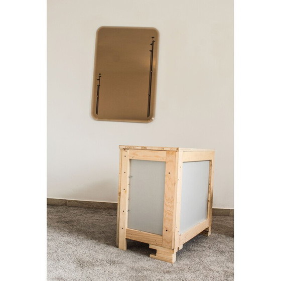 Image 1 of Miroir vintage en verre fumé, Italie 1950