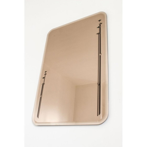 Image 1 of Miroir vintage en verre fumé, Italie 1950