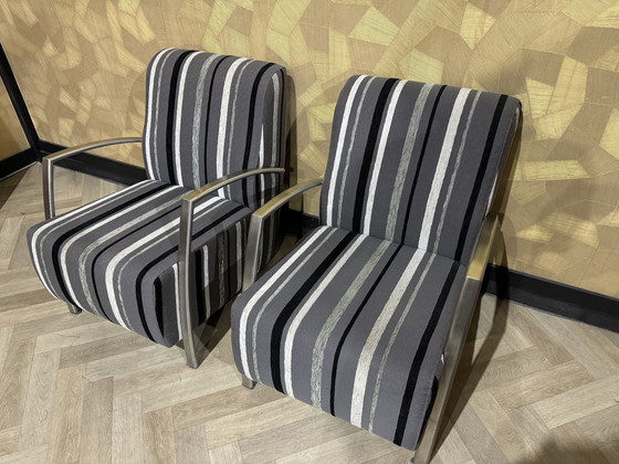 Image 1 of 2X Superbe fauteuil à structure tubulaire / Fauteuil,